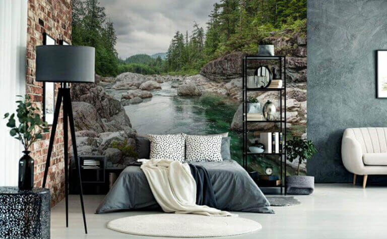 Bedroom_printed-walls_nature